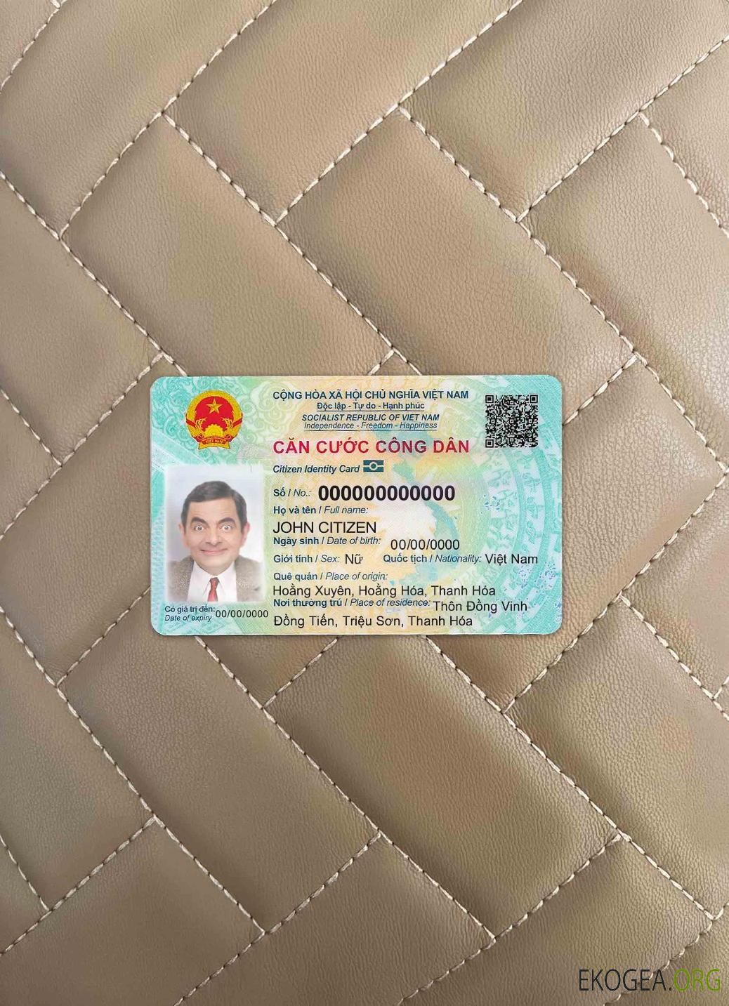 Carte d'identité vietnamienne AVANT